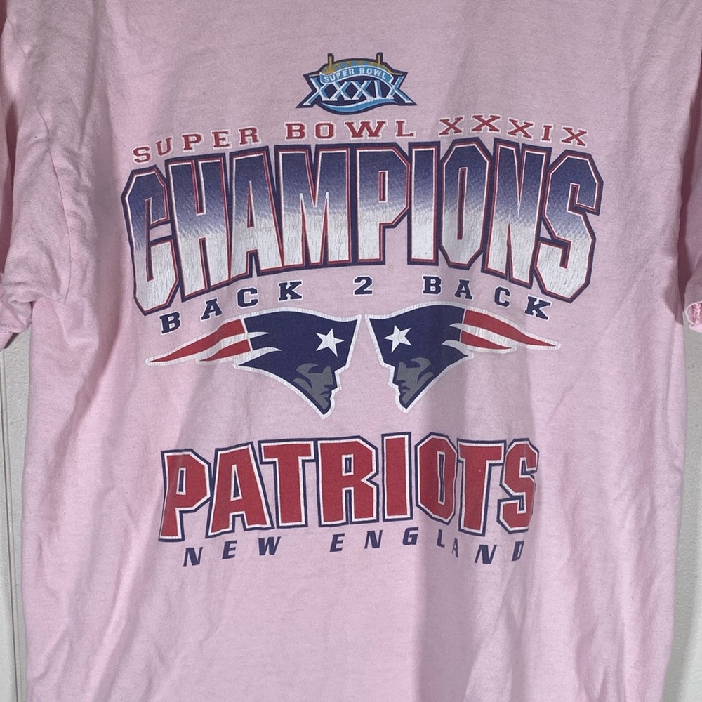 Vintage Pink‎ Super Bowl XXXIX 2005 Champions T-Shirt size medium unisex - Picture 2 of 8